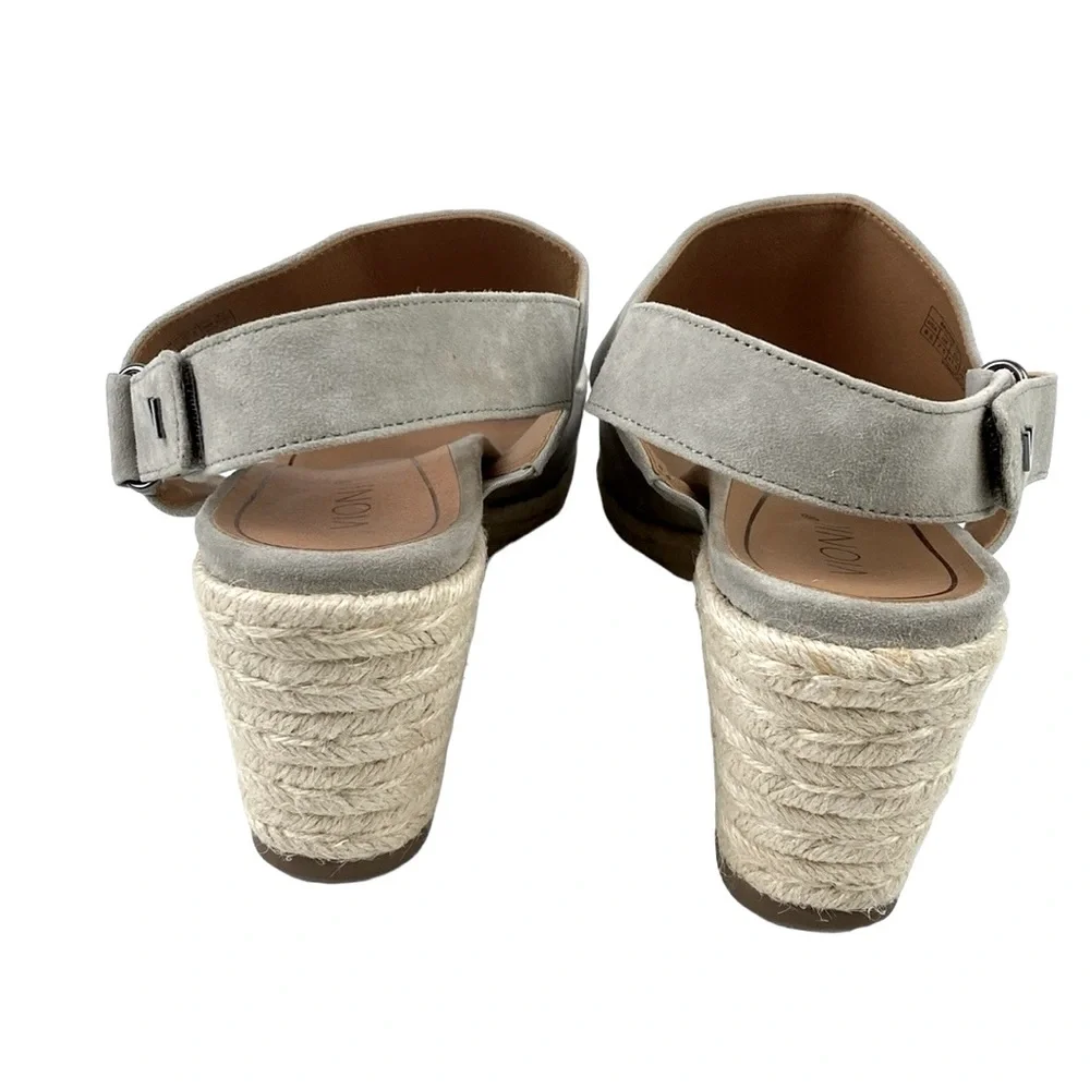 Vionic Brooke Suede Woven Wedge Espadrille Sandals